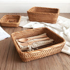 Handmade Rattan Organizer Basket